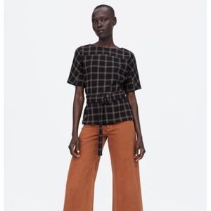 Zara Checker Top L